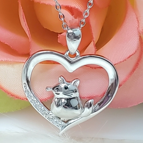 NEW .925 Sterling Silver Mousekewitz Heart CZ - Picture 7 of 7